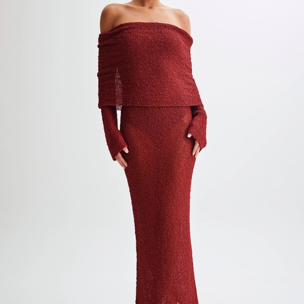 Meshki Red Long Sleeve Dress